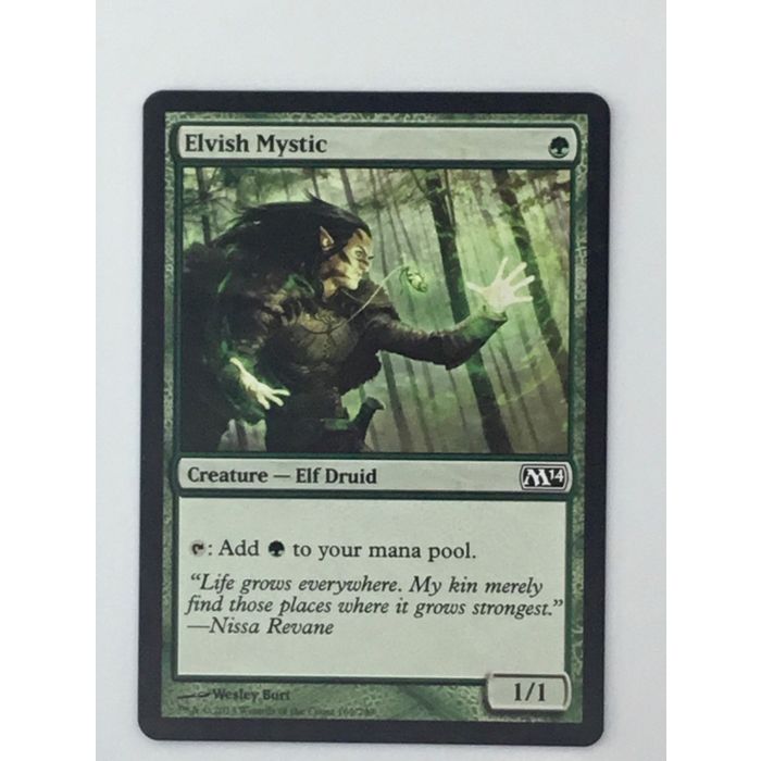 MTG Elvish Mystic Creature Elf Druid 169/249 Magic 2014 M14 Burt Wizards Coast