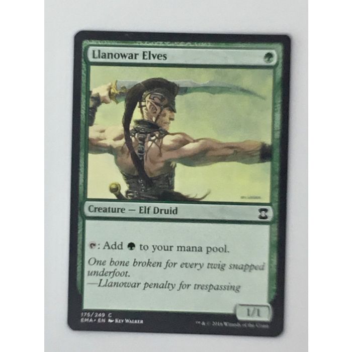 MTG Llanowar Elves Creature Elf Druid 175/249 Eternal Masters Kev Walker Wizards