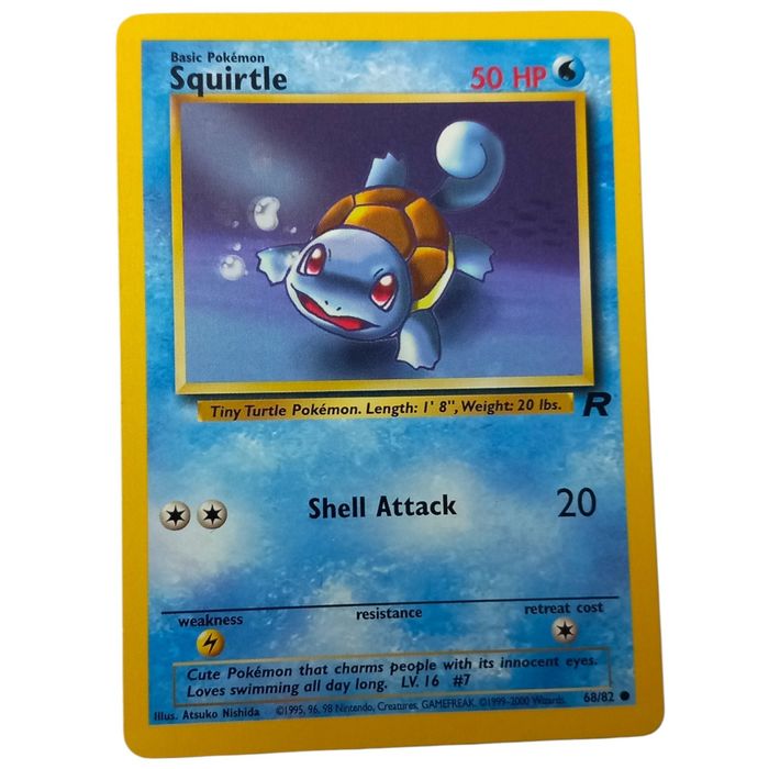 Squirtle Team Rocket 68/82 Common LP WOTC Pokémon Card