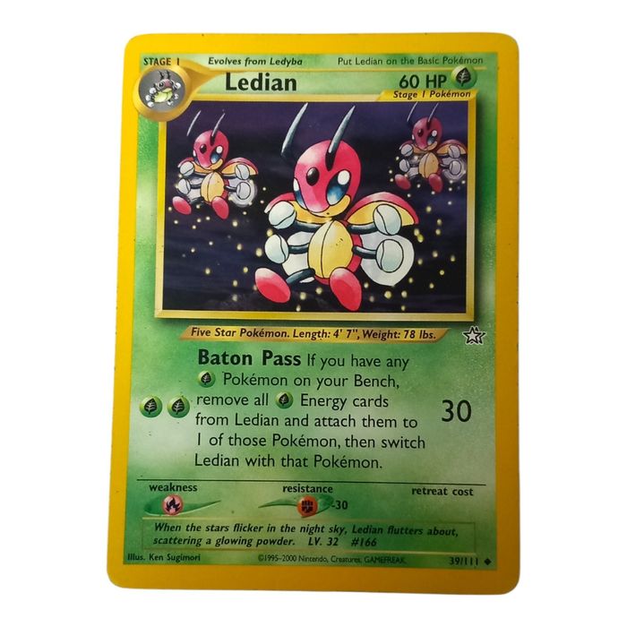 Ledian Neo Genesis 39/111 Uncommon MP WOTC Pokémon Card