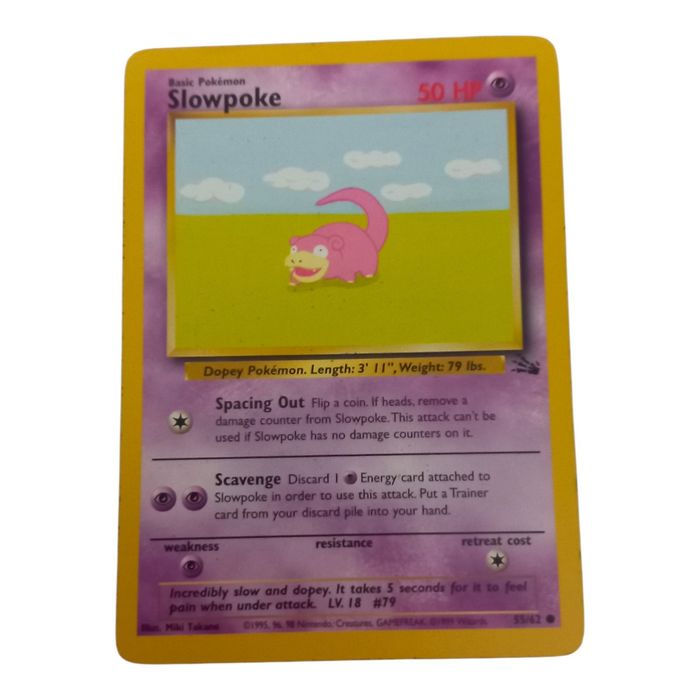 Pokémon Slowpoke 55/62 Fossil MP Common WOTC