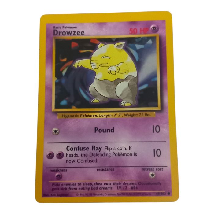 Pokémon Drowzee 49/102 Base Set MP Common WOTC