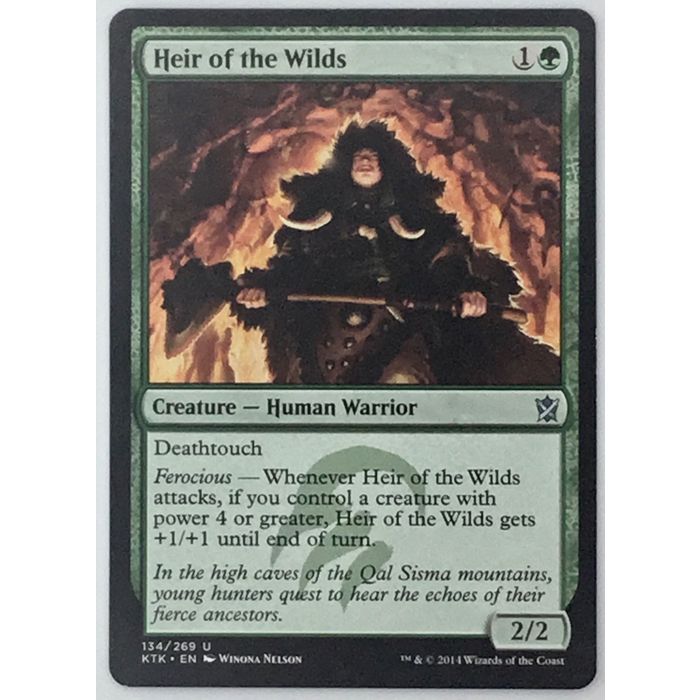 MTG Heir of the Wilds Creature Human Warrior 134/269 Khans of Tarkir Wizards
