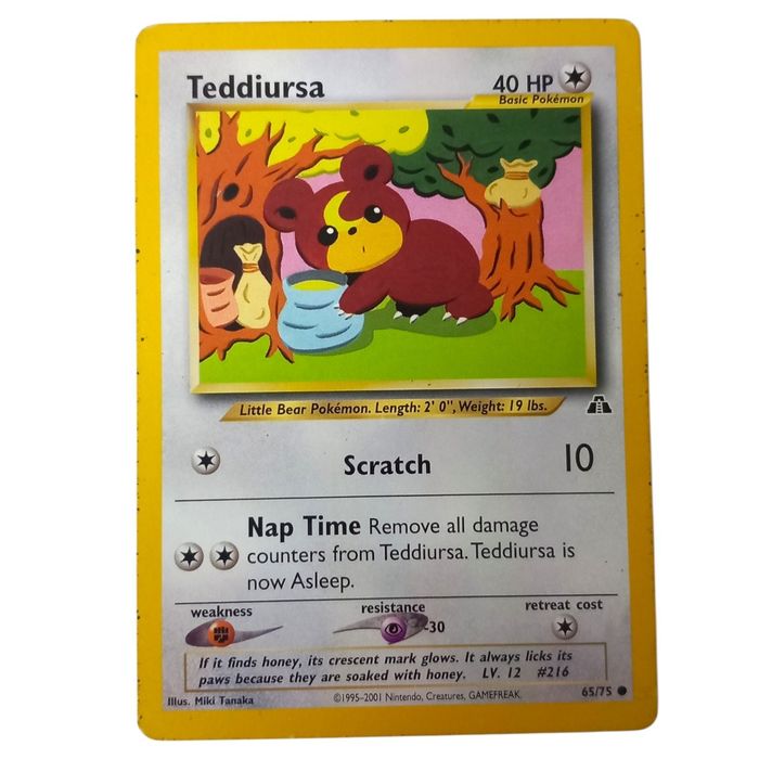 Pokemon TCG Teddiursa 65/75 Neo Discovery Common WOTC
