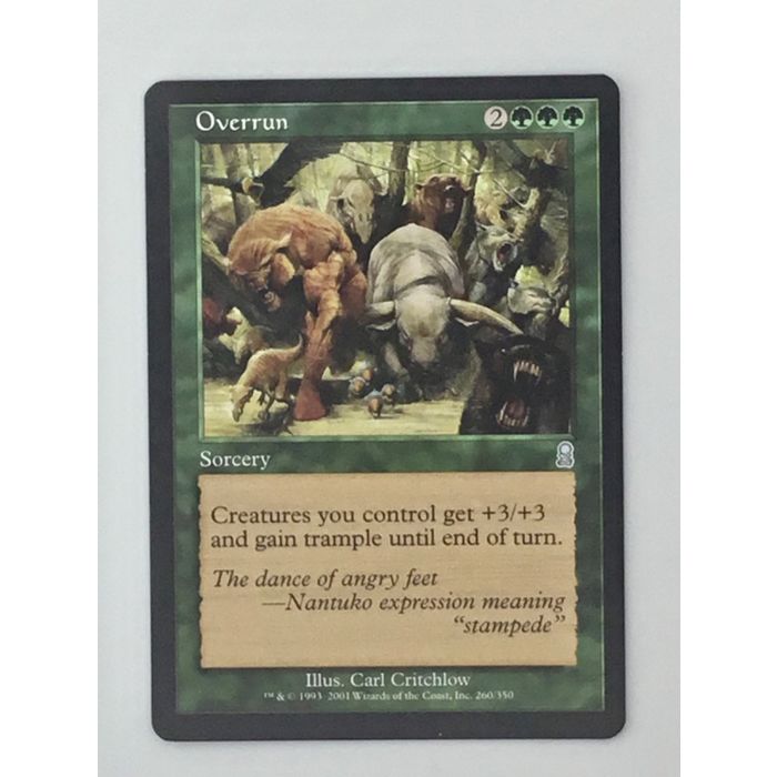 MTG Overrun Sorcery 260/350 Odyssey Carl Critchlow Wizards Coast NM Condition