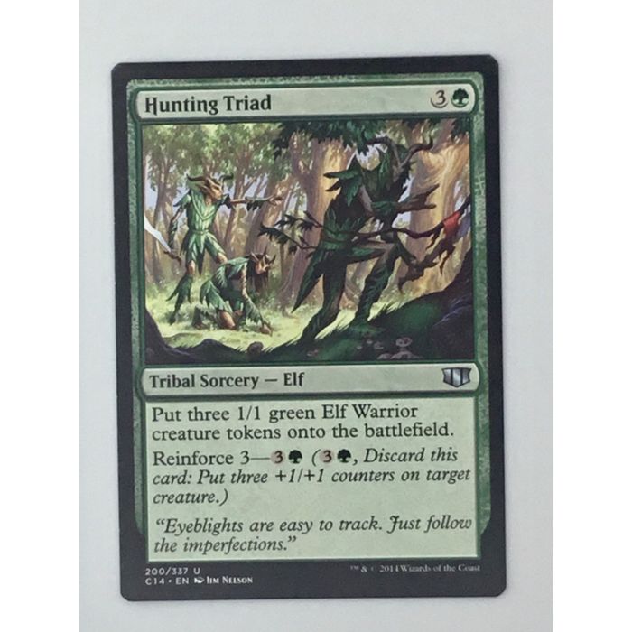 MTG Hunting Triad Tribal Sorcery Elf 200/337 Commander 2014 Nelson Wizards Coast